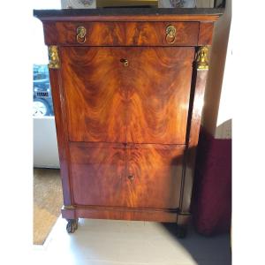 Secretary Empire Return From Egypt In Mahogany Veneer 